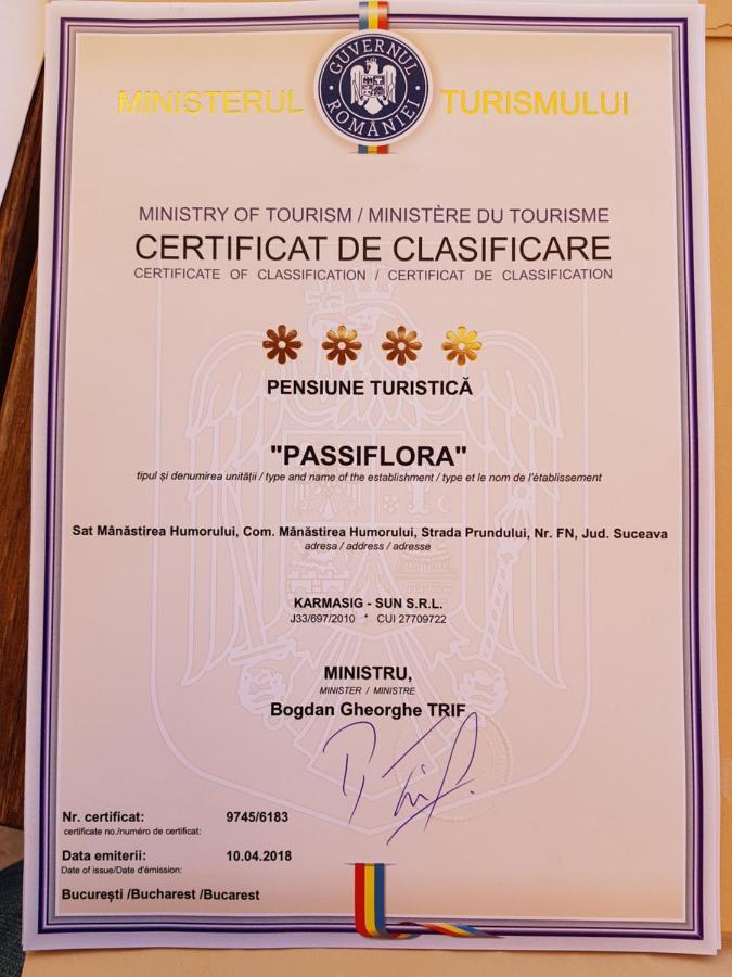 Pensiunea Passiflora Mînăstirea Humorului Exterior foto